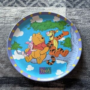 Disney Pooh and Friends Blue Dinner Plate